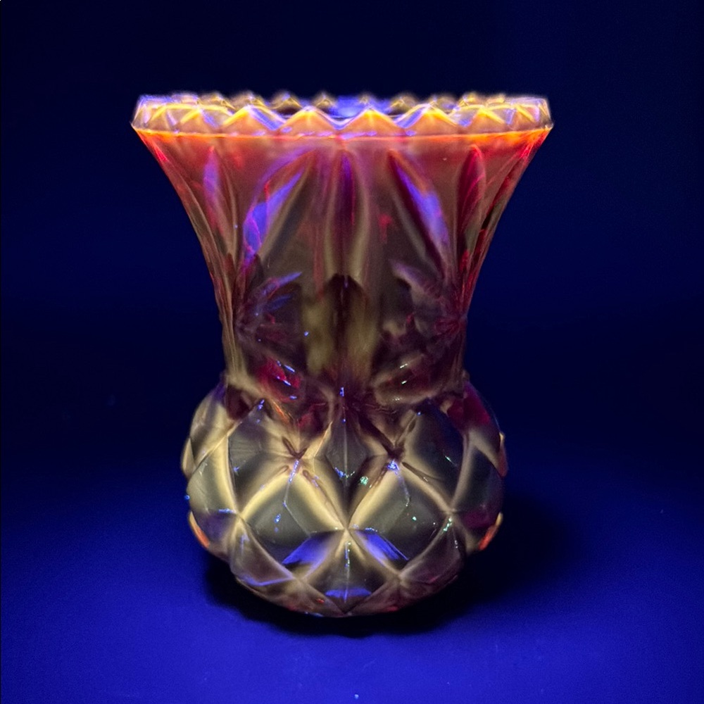 Vintage Amberina Glass Toothpick Holder